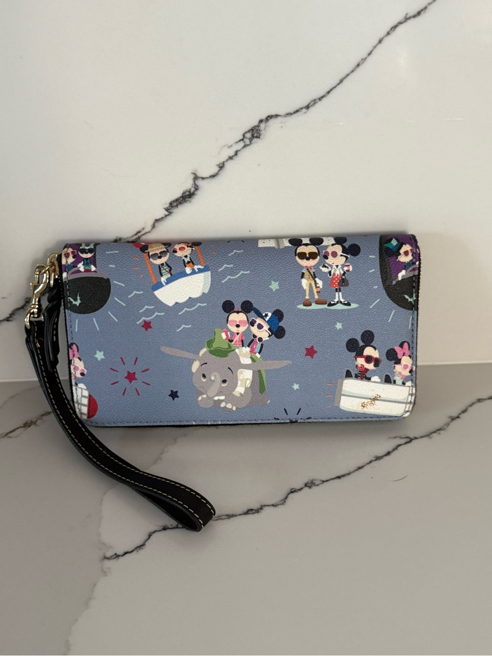 Disney Parks Dooney & Bourke Walt Disney World Attractions Wristlet Wallet Rare! - Picture 2 of 7